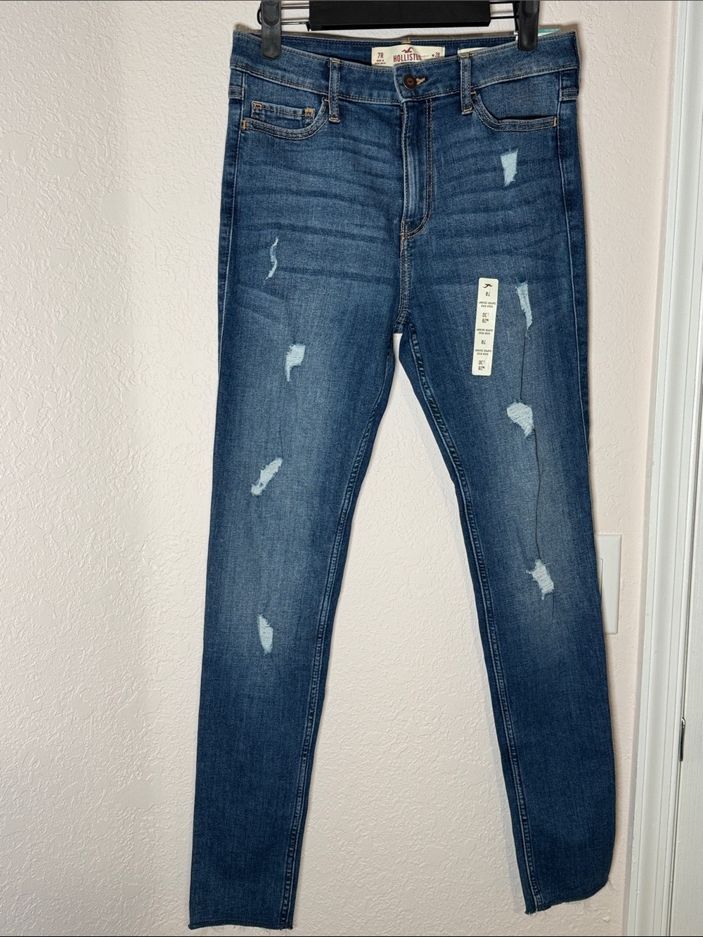 NWT VINTAGE 2010 Hollister High Rise Skinny Medium Wash Jeans Size 7 W28 L30